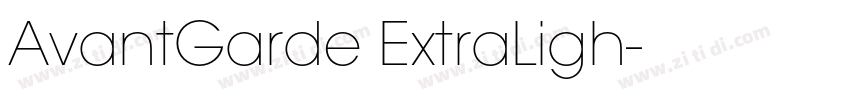 AvantGarde ExtraLigh字体转换